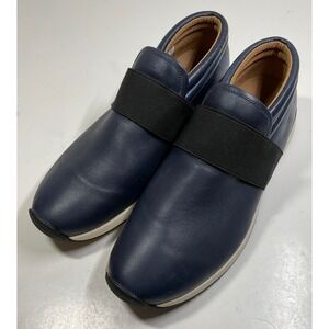 Vionic Calina Camo Navy Leather Slip On Sneakers Womens 8.5 Orthotic VW18410